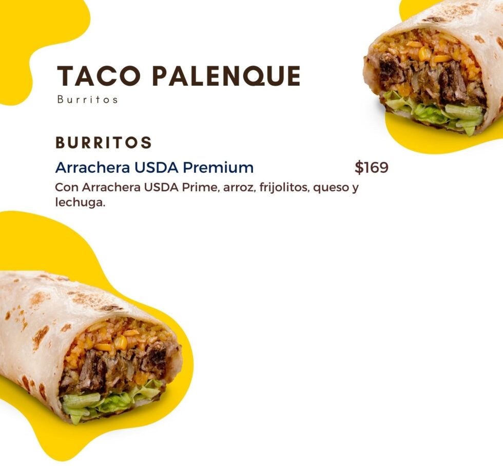 Menú Digital Burritos Taco Palenque